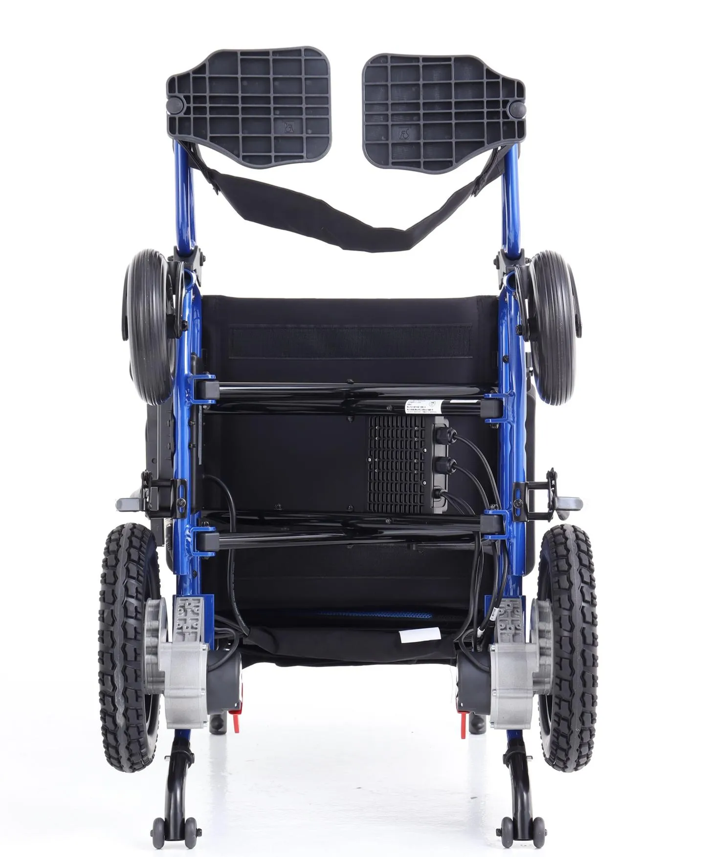 Foldable Aluminum Powered Electric Wheelchair with Solid Inflation-Free PU Tires and Steel Brake - Image 7