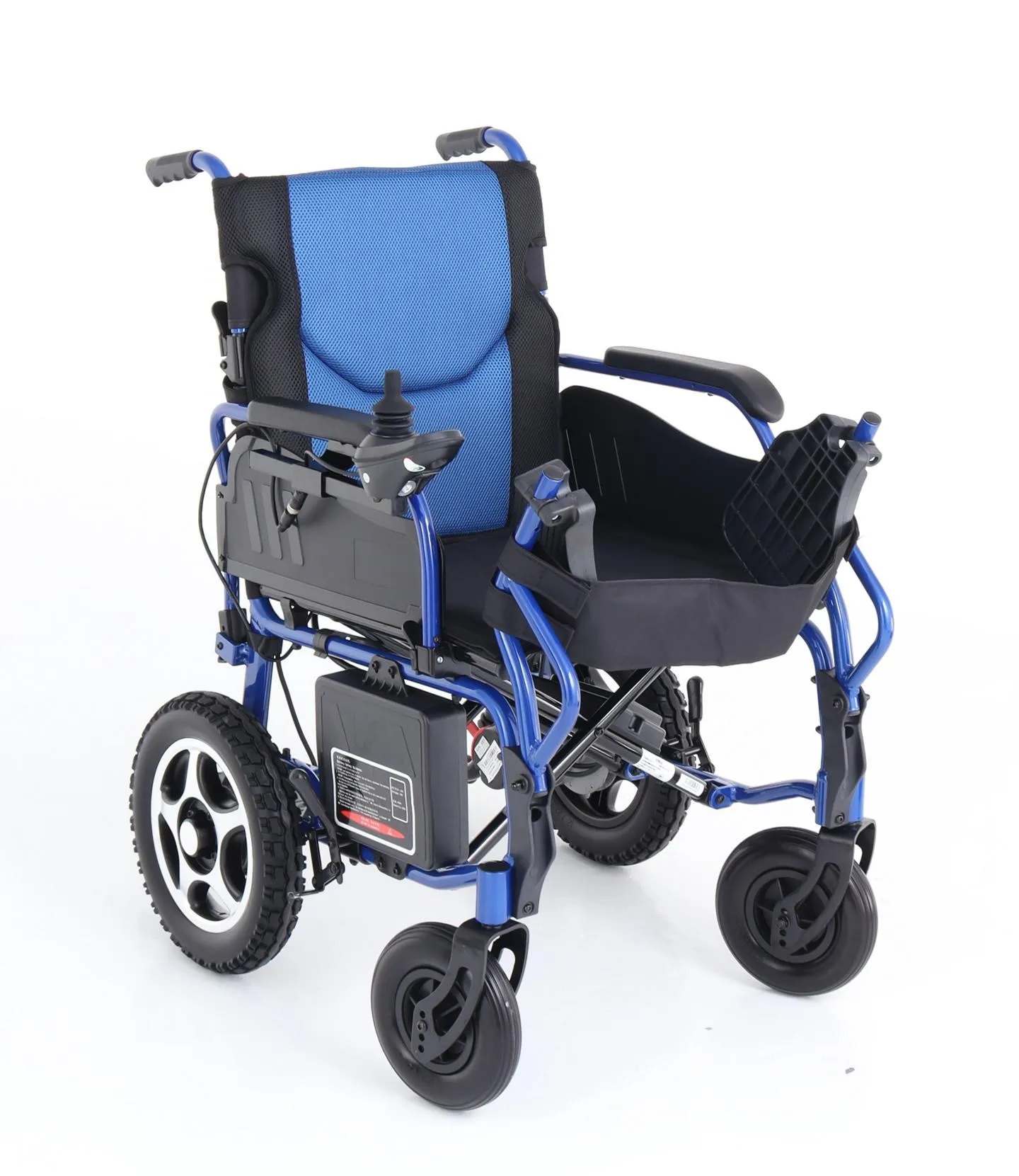 Foldable Aluminum Powered Electric Wheelchair with Solid Inflation-Free PU Tires and Steel Brake - Image 9