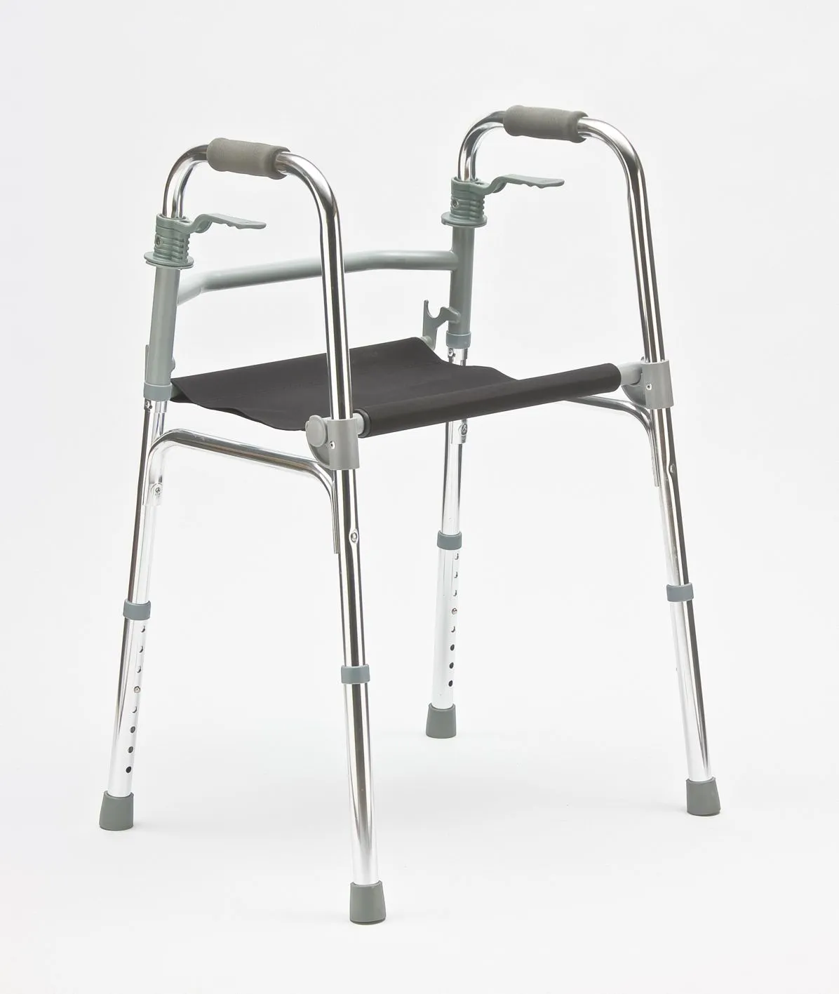 Height‑Adjustable Folding Walker with Seat - Image 2