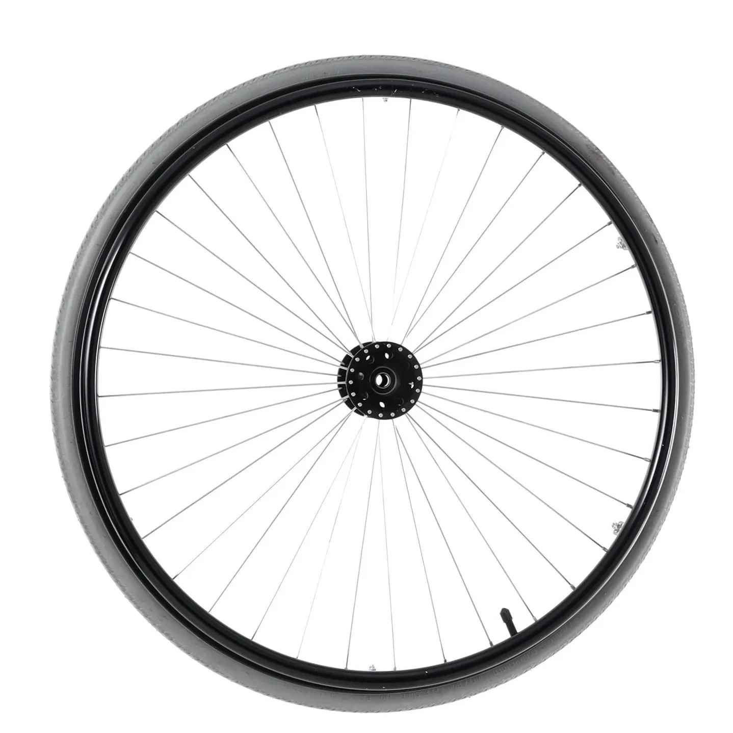 26‑Inch Sport Wheelchair Replacement Rear Wheel, Pneumatic Rubber Tire, Steel Spokes, Aluminum Hand‑Rim & Hub, Deep Groove Ball Bearing