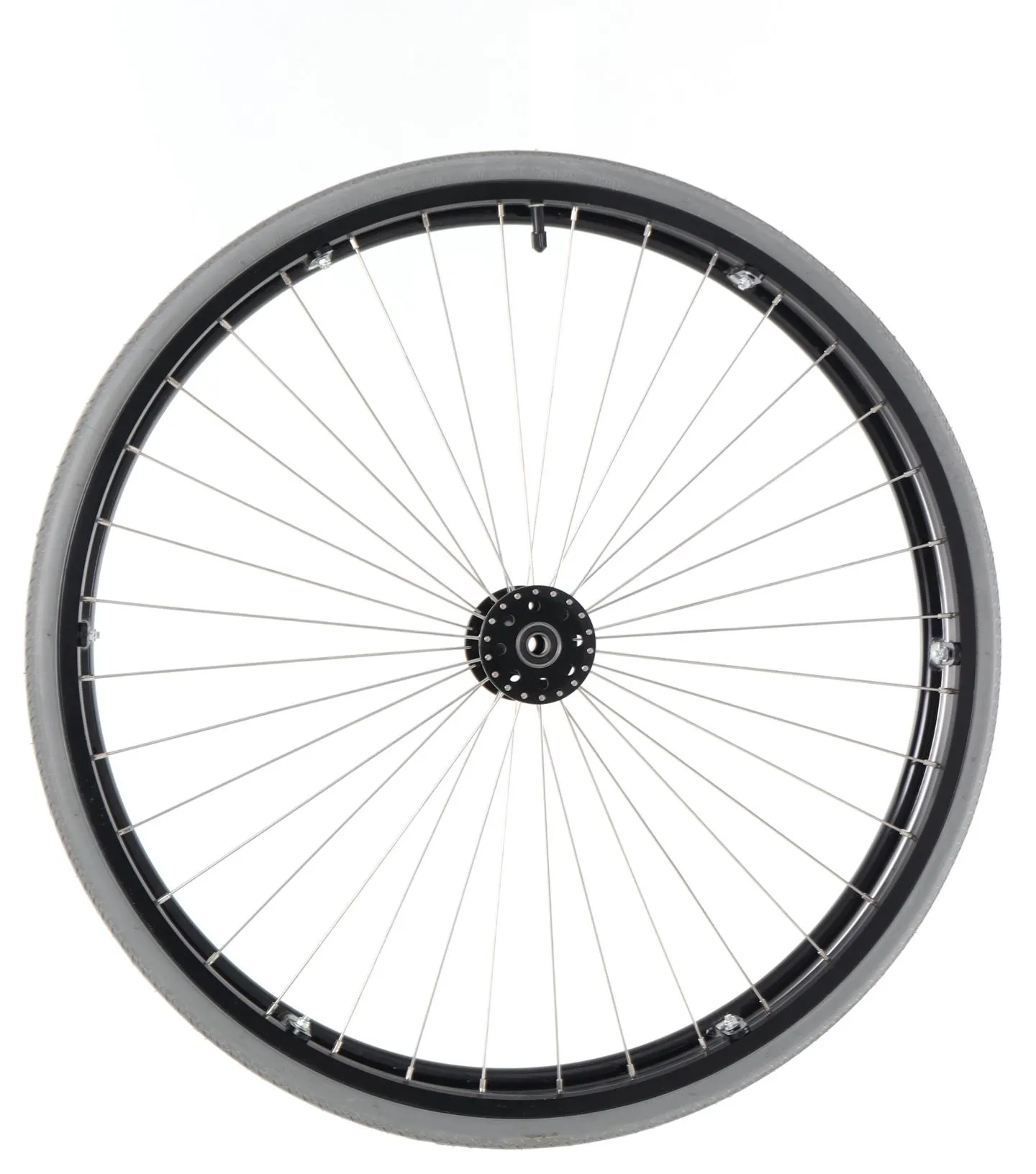 26‑Inch Sport Wheelchair Replacement Rear Wheel, Pneumatic Rubber Tire, Steel Spokes, Aluminum Hand‑Rim & Hub, Deep Groove Ball Bearing - Image 8